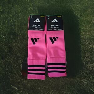 Adidas Copa Zone Pink Soccer Football LRG 2 Pack Over The Calf Socks